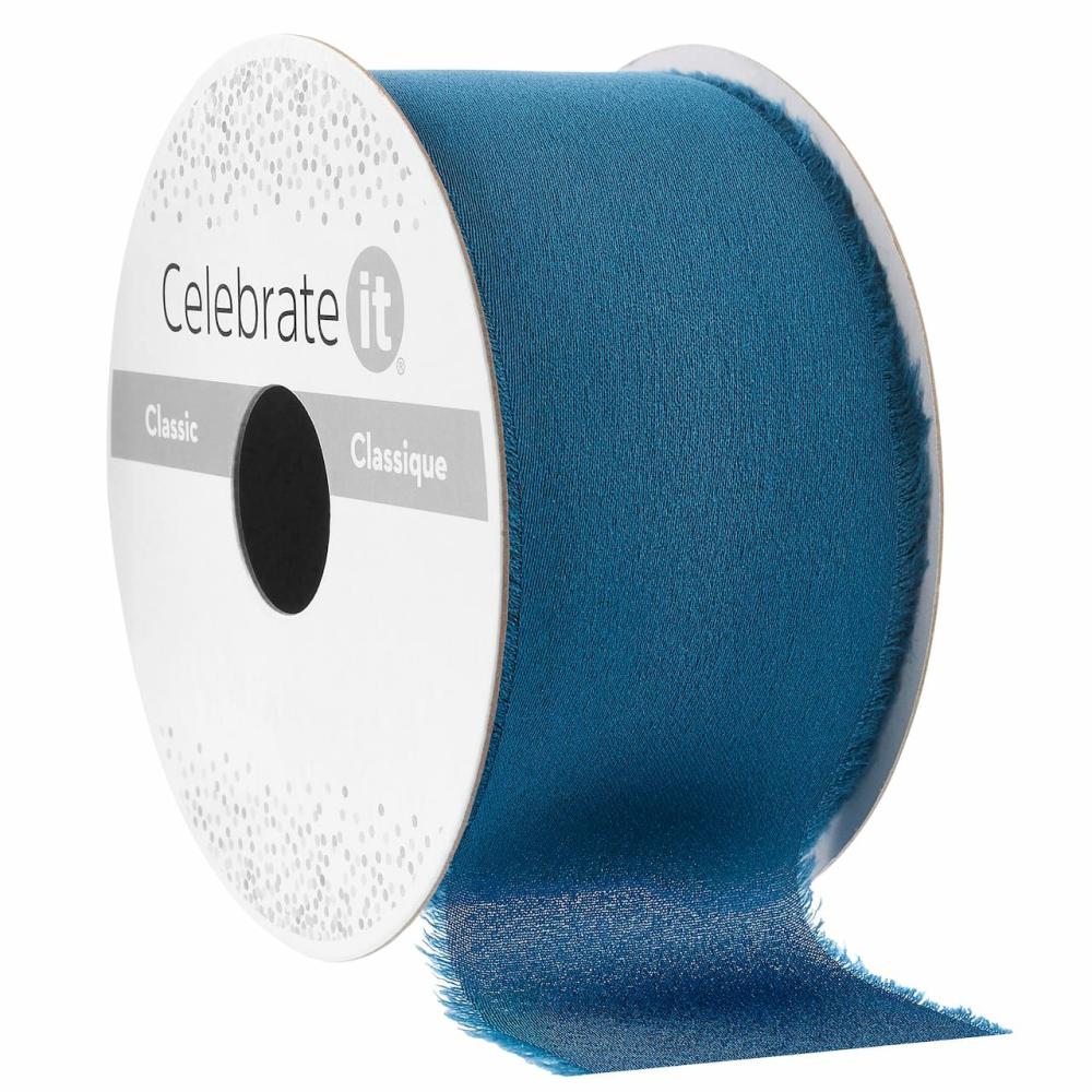 Basic Solid Ribbon | 1.5″ x 3yd. Satin Blue Ribbon Classic Basic Solid Ribbon Basic Solid Ribbon