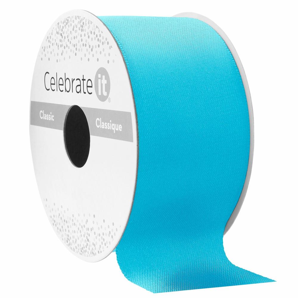 Basic Solid Ribbon | 1.5″ x 3yd. Satin Double Face Ribbon Turquoise Basic Solid Ribbon Basic Solid Ribbon