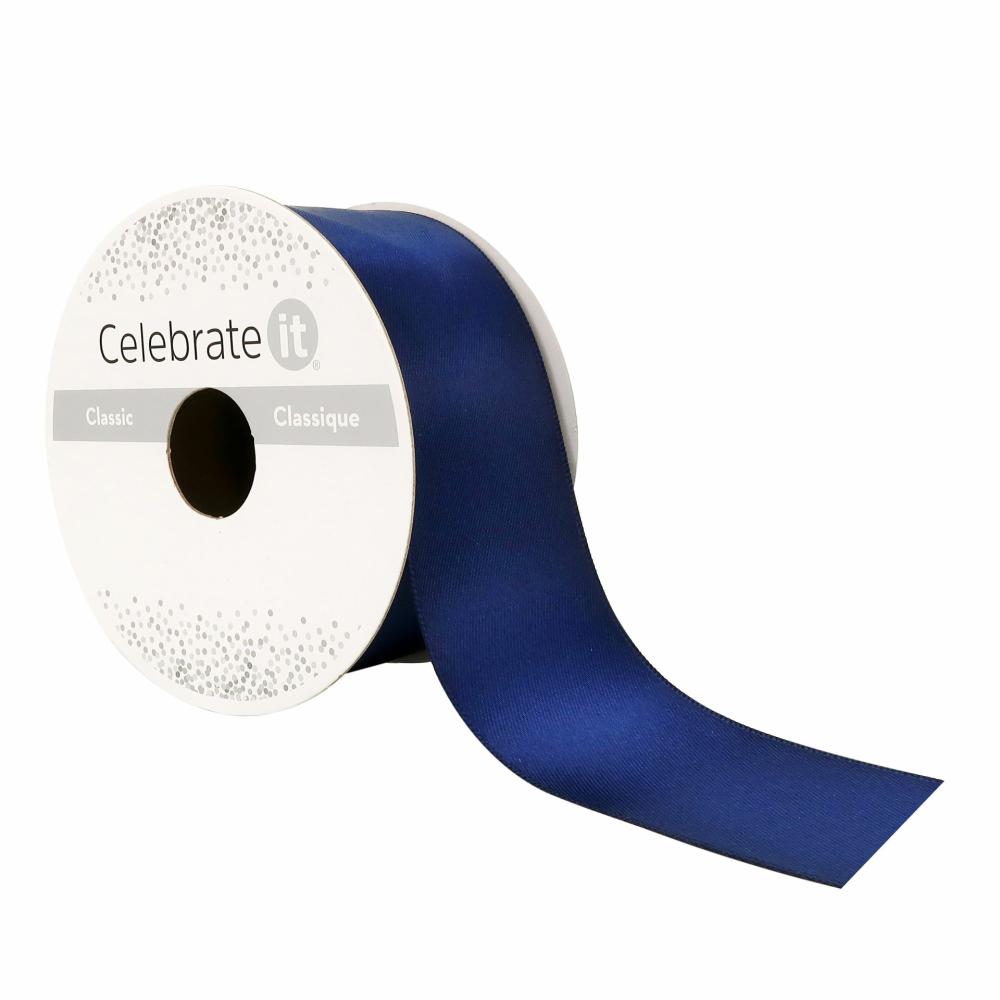 Basic Solid Ribbon | 1.5″ x 3yd. Satin Ribbon Navy Basic Solid Ribbon Basic Solid Ribbon