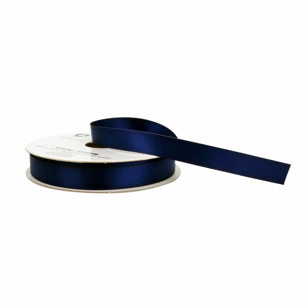 Basic Solid Ribbon | 24 Pack: 3/8″ x 15yd. Satin Double Face Ribbon Navy Basic Solid Ribbon Basic Solid Ribbon