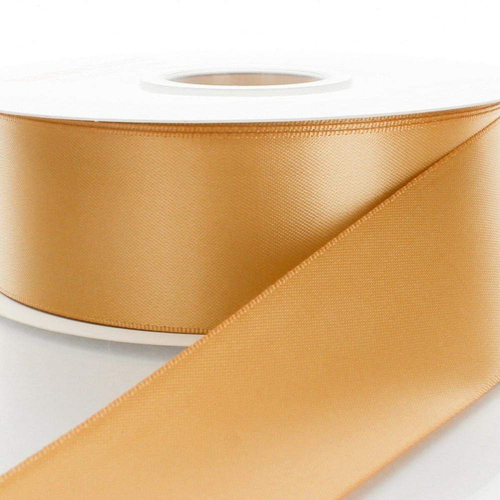 Decorative Ribbon | 1.5″ Double Faced Satin Ribbon Old Gold Decorative Ribbon Decorative Ribbon