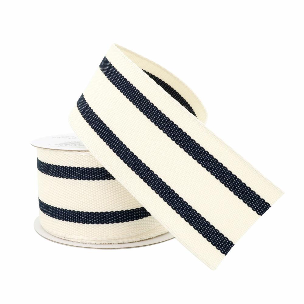 Decorative Ribbon | 12 Pack: 1.5″ x 3yd. Wired Ticking Stripe Ribbon Navy Decorative Ribbon Decorative Ribbon