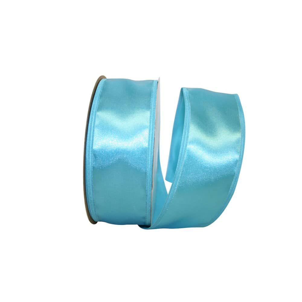 Decorative Ribbon | 2.125″ Dyna Satin EZ Wired Ribbon Turquoise Decorative Ribbon Decorative Ribbon