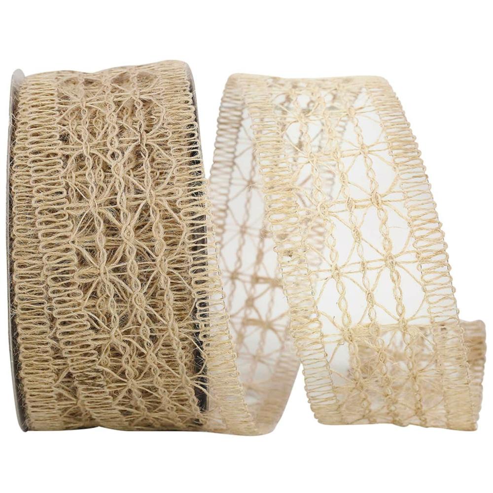 Decorative Ribbon | 2.5” x 20yd. Jute Wired Wonder Ribbon Decorative Ribbon Decorative Ribbon