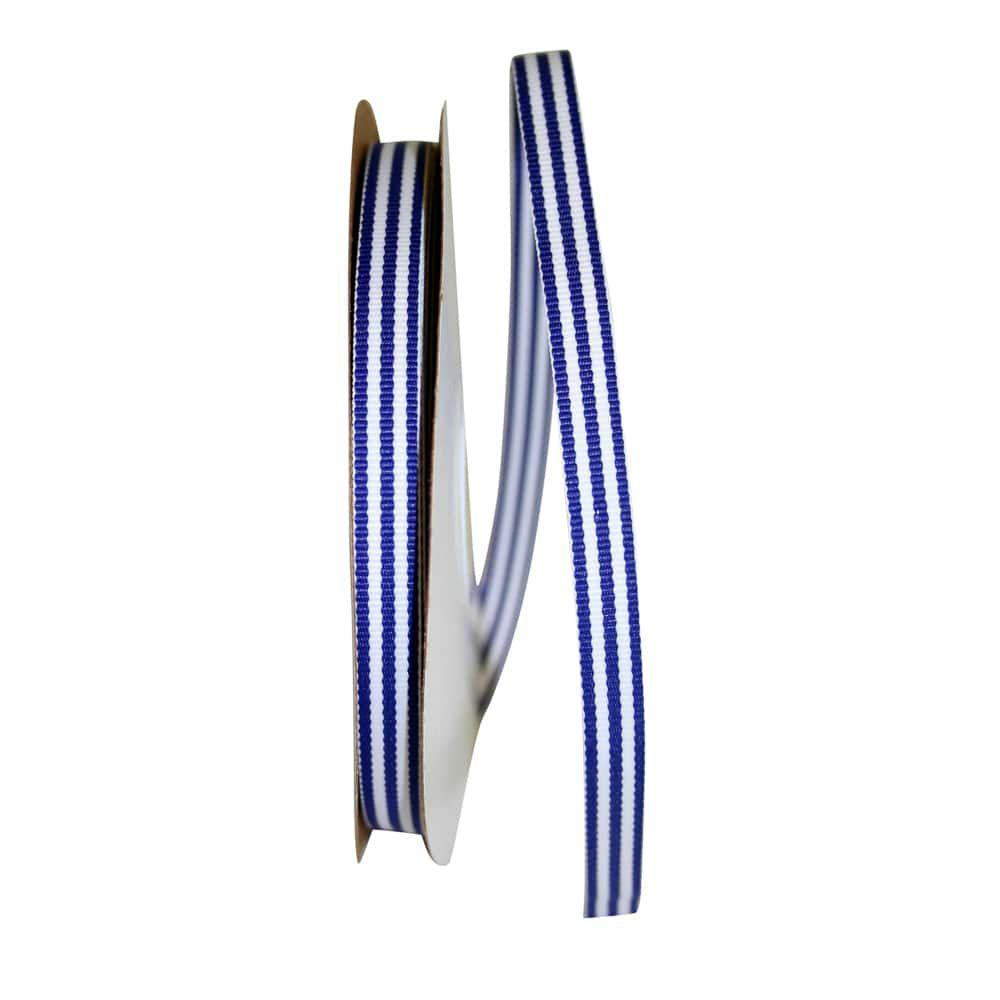 Decorative Ribbon | 3/8″ x 25yd. Grosgrain Stripes Ribbon Navy Decorative Ribbon Decorative Ribbon