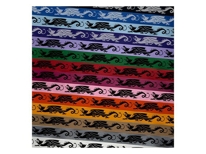 Decorative Ribbon | European Style Heraldic Winged Dragon Wyvern Satin Ribbon for Bows Gift Wrapping – 1″ – 3 Yards Hot Pink Ribbon Decorative Ribbon Decorative Ribbon