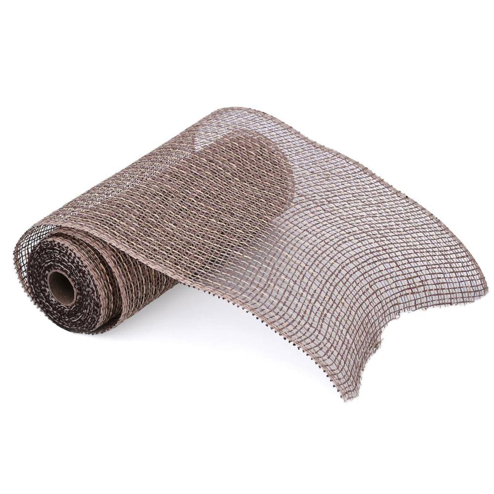 Mesh | 10″ Beige, Natural & Moss Poly Burlap Mesh Mesh Mesh