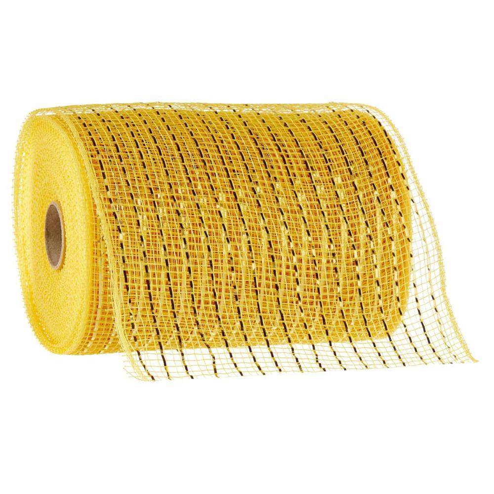 Mesh | 5.5″ x 45ft. Mustard Mesh Ribbon Mesh Mesh