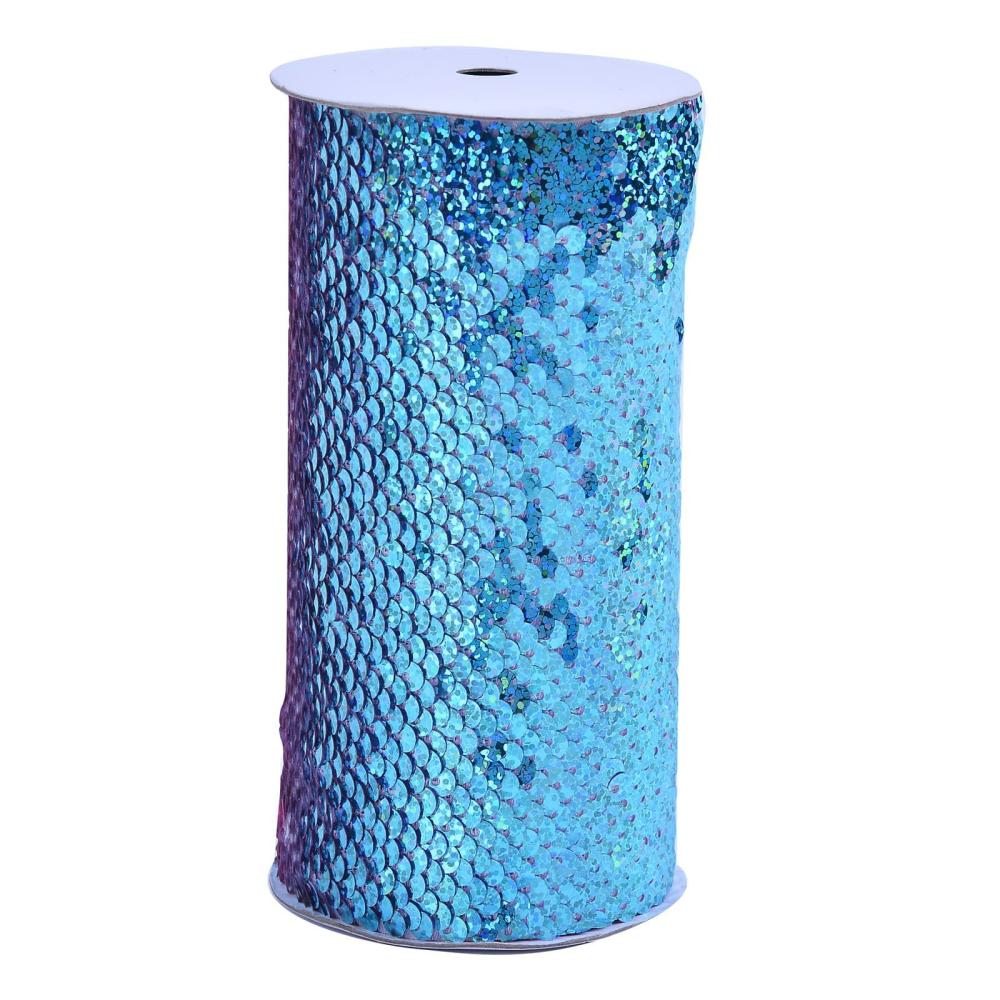 Mesh | Mermaid Reversible Sequin Ribbon Blue/Pink Mesh Blue,Pink