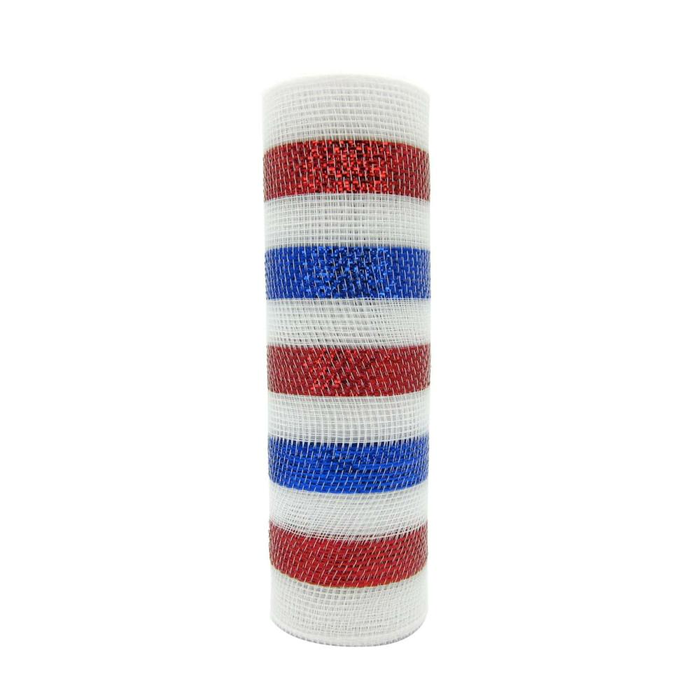 Mesh | Red, White & Blue Striped Mesh Mesh Mesh