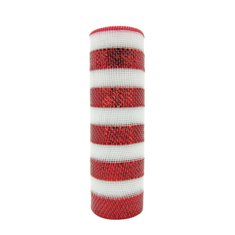 Mesh | Red & White Striped Mesh Mesh Mesh