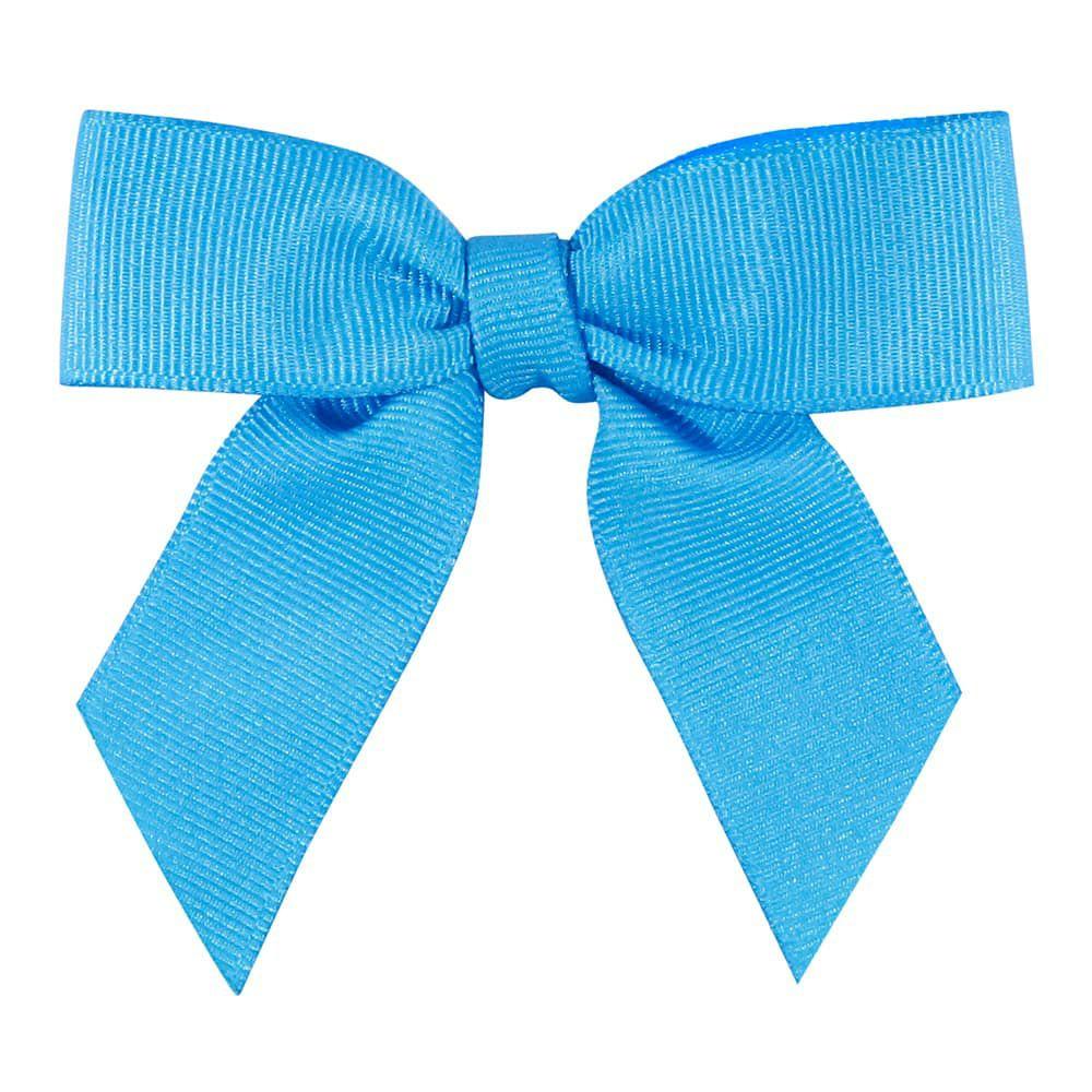 Premade Bows | 7/8″ Grosgrain Twist Tie Bows, 100ct. Turquoise Premade Bows Premade Bows