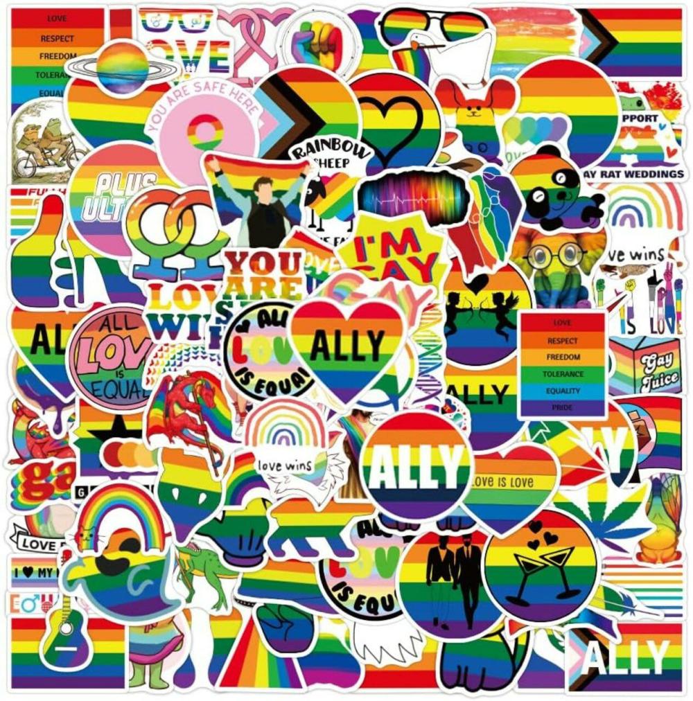 Texas Homecoming | 200 Pride Stickers, LGBTQ Sticker, Rainbow Stickers for Gay, Lesbian, and Bisexual Pride Month Parades LGBTQ Decorations Ribbon Texas Homecoming