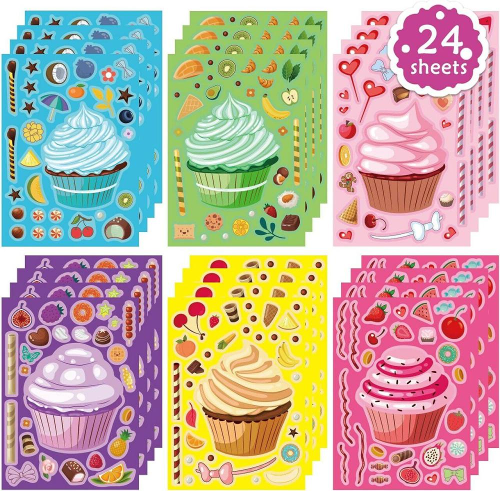 Texas Homecoming | 24 sheets. Make-a-face Stickers, Cupcake Stickers for Kids, and Create Your Own Dessert Stickers. Mix and Match Sweets. Fruit Birthday Party Favor Supplies: Craft Ribbon Texas Homecoming