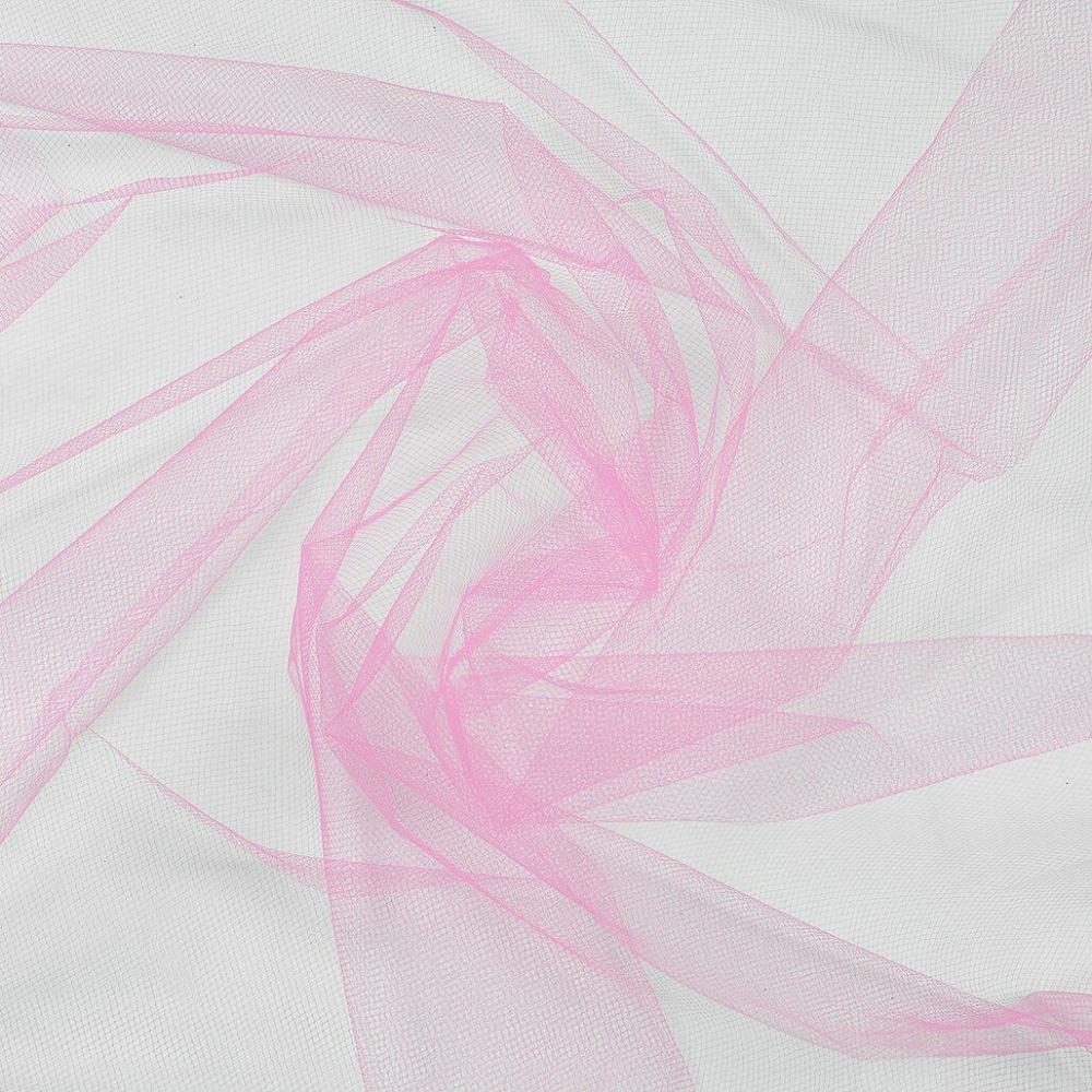 Tulle | Decorative Matte Tulle Fabric Bolt of 54 inch X 40 Yards Pink Ribbon Pink