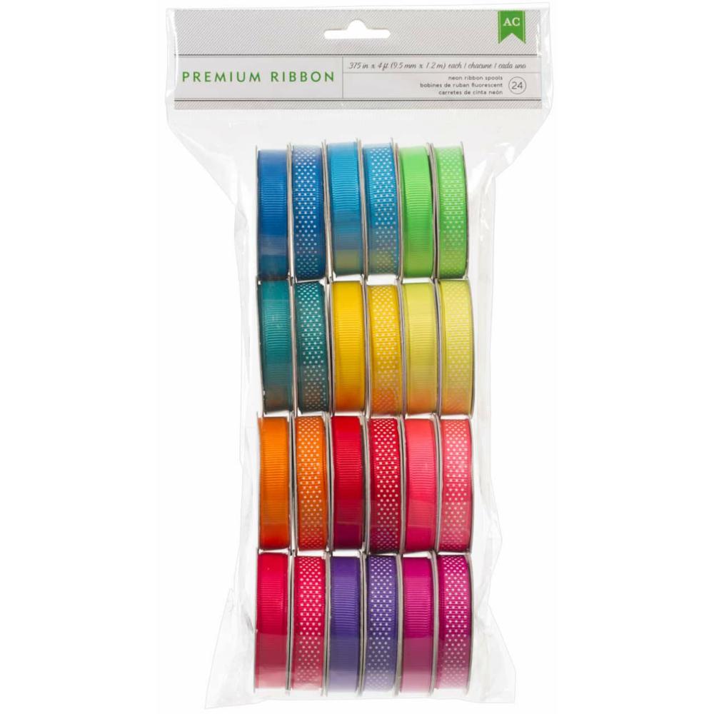 Value Pack Ribbon | 0.375″ Neon Premium Ribbon Value Pack Ribbon Value Pack Ribbon